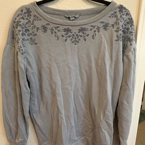 American Eagle Floral Embroidered Sweatshirt